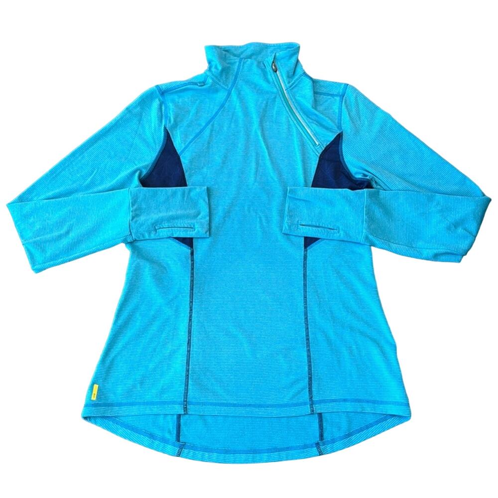 Lole Women's Off Center Quarter Zip Pullover Blue Navy Size L